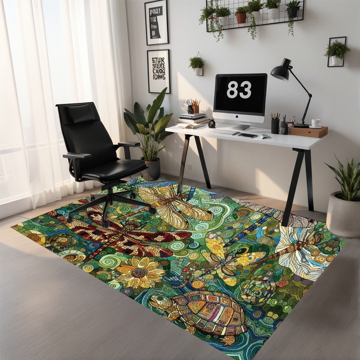Dragonflies Area Rug without Tassels - Gregg Acini Adoree Designs - Rugs & Mats