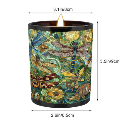 Dragonflies Black Jar Scented Candle (6oz) - Gregg Acini Adoree Designs - Candles