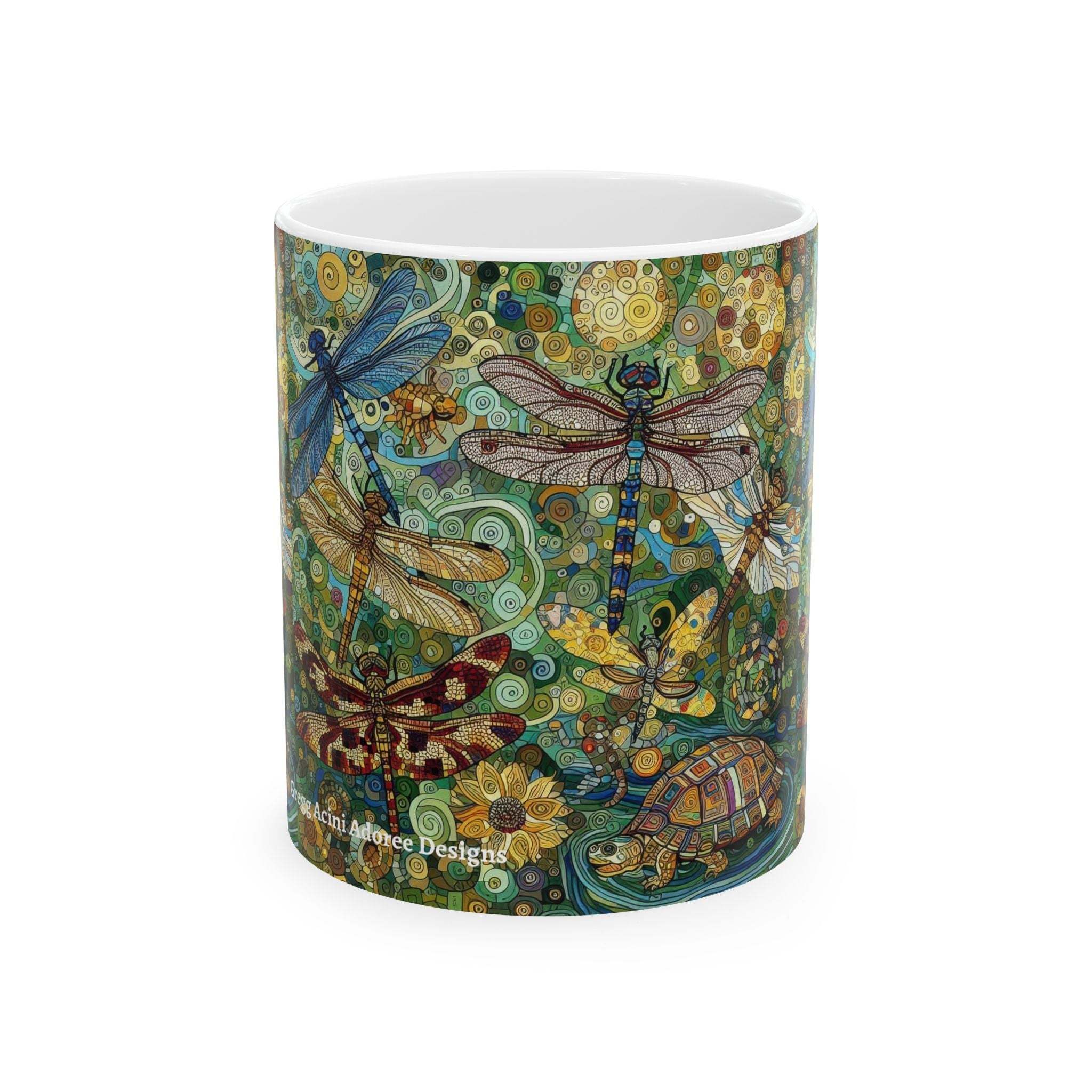 Dragonflies Ceramic Coffee Mug by Gregg Acini Adoree Designs - Gregg Acini Adoree Designs - Mug