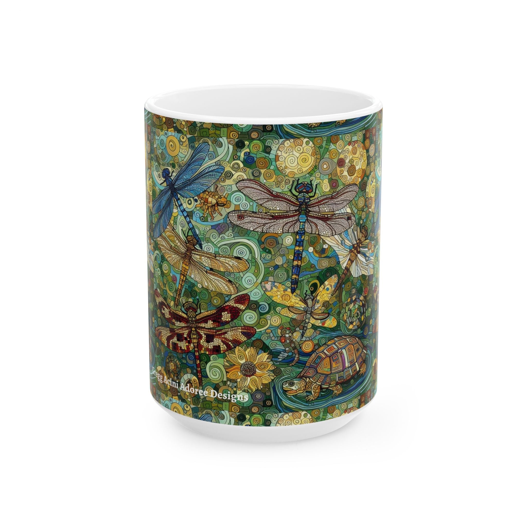 Dragonflies Ceramic Coffee Mug by Gregg Acini Adoree Designs - Gregg Acini Adoree Designs - Mug
