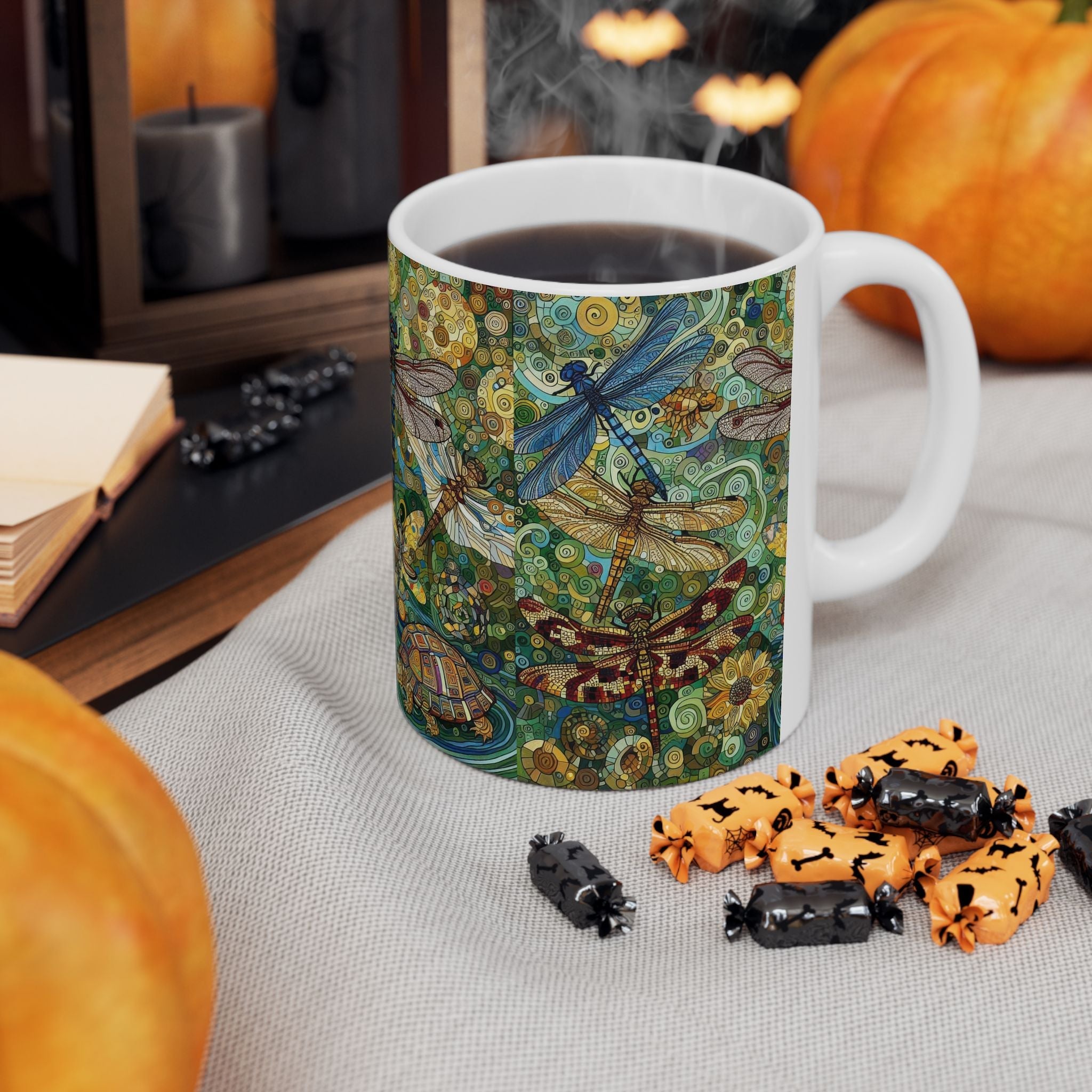 Dragonflies Ceramic Coffee Mug by Gregg Acini Adoree Designs - Gregg Acini Adoree Designs - Mug