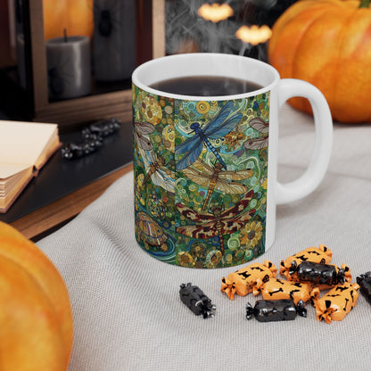 Dragonflies Ceramic Coffee Mug by Gregg Acini Adoree Designs - Gregg Acini Adoree Designs - Mug