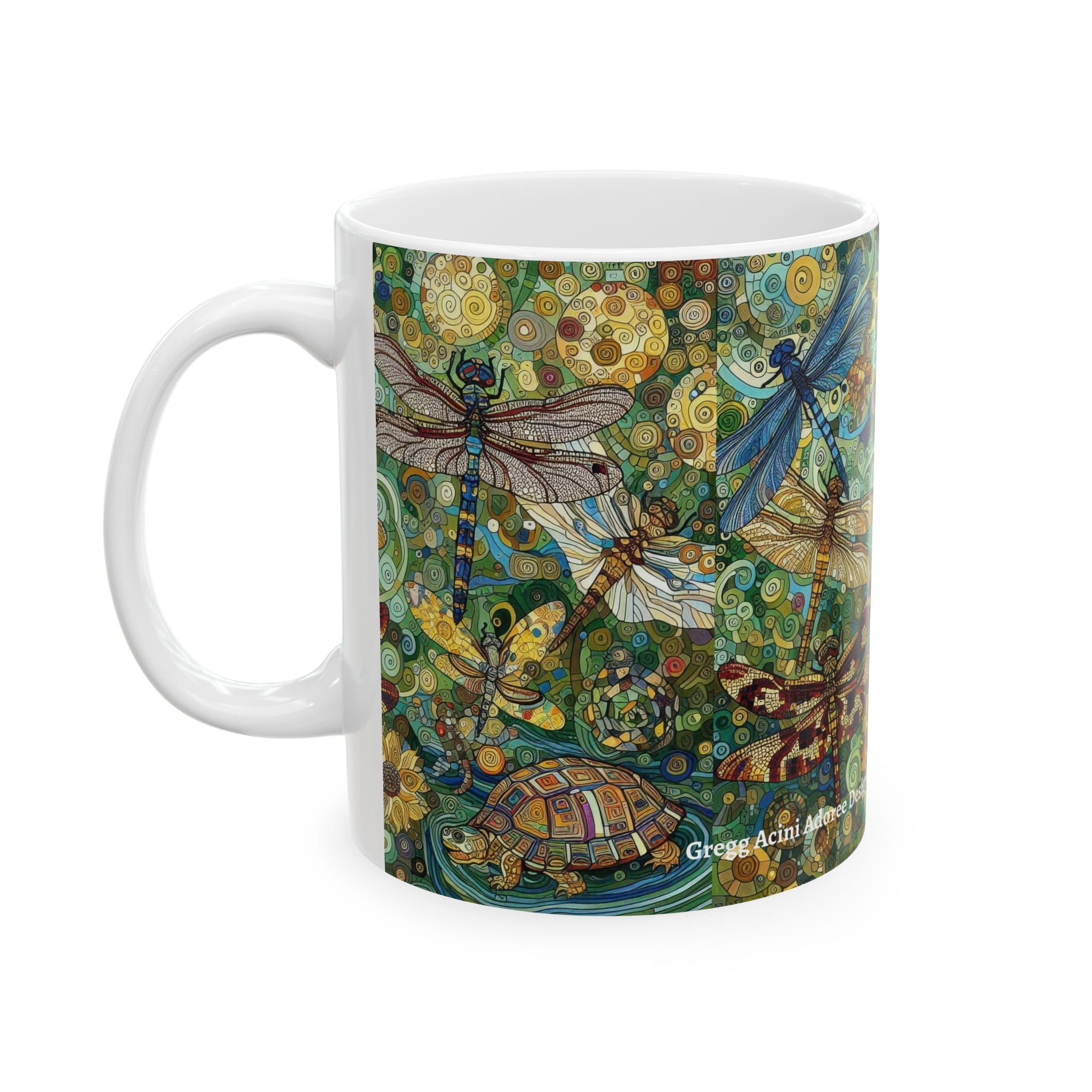 Dragonflies Ceramic Coffee Mug by Gregg Acini Adoree Designs - Gregg Acini Adoree Designs - Mug