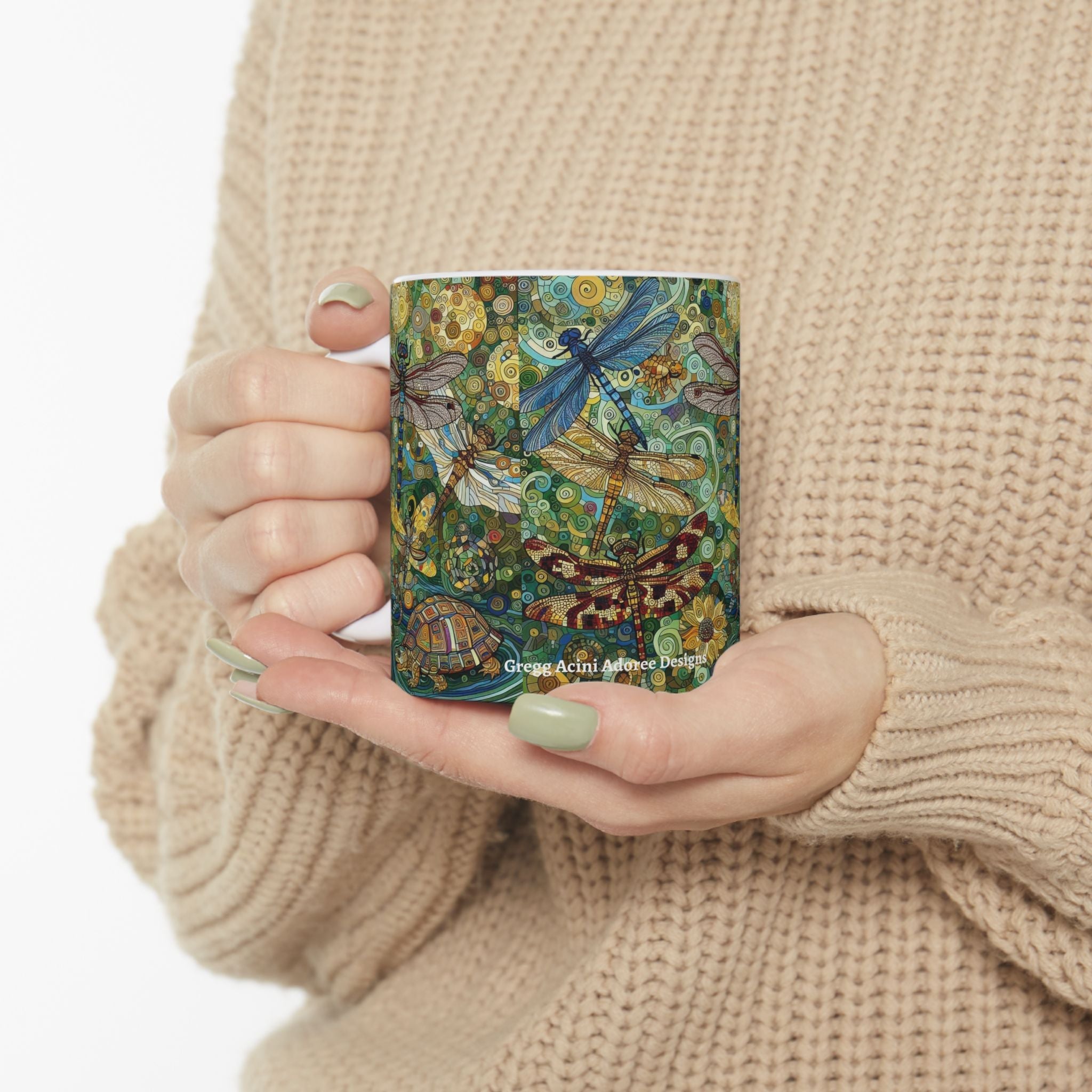 Dragonflies Ceramic Coffee Mug by Gregg Acini Adoree Designs - Gregg Acini Adoree Designs - Mug