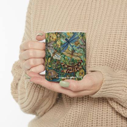 Dragonflies Ceramic Coffee Mug by Gregg Acini Adoree Designs - Gregg Acini Adoree Designs - Mug