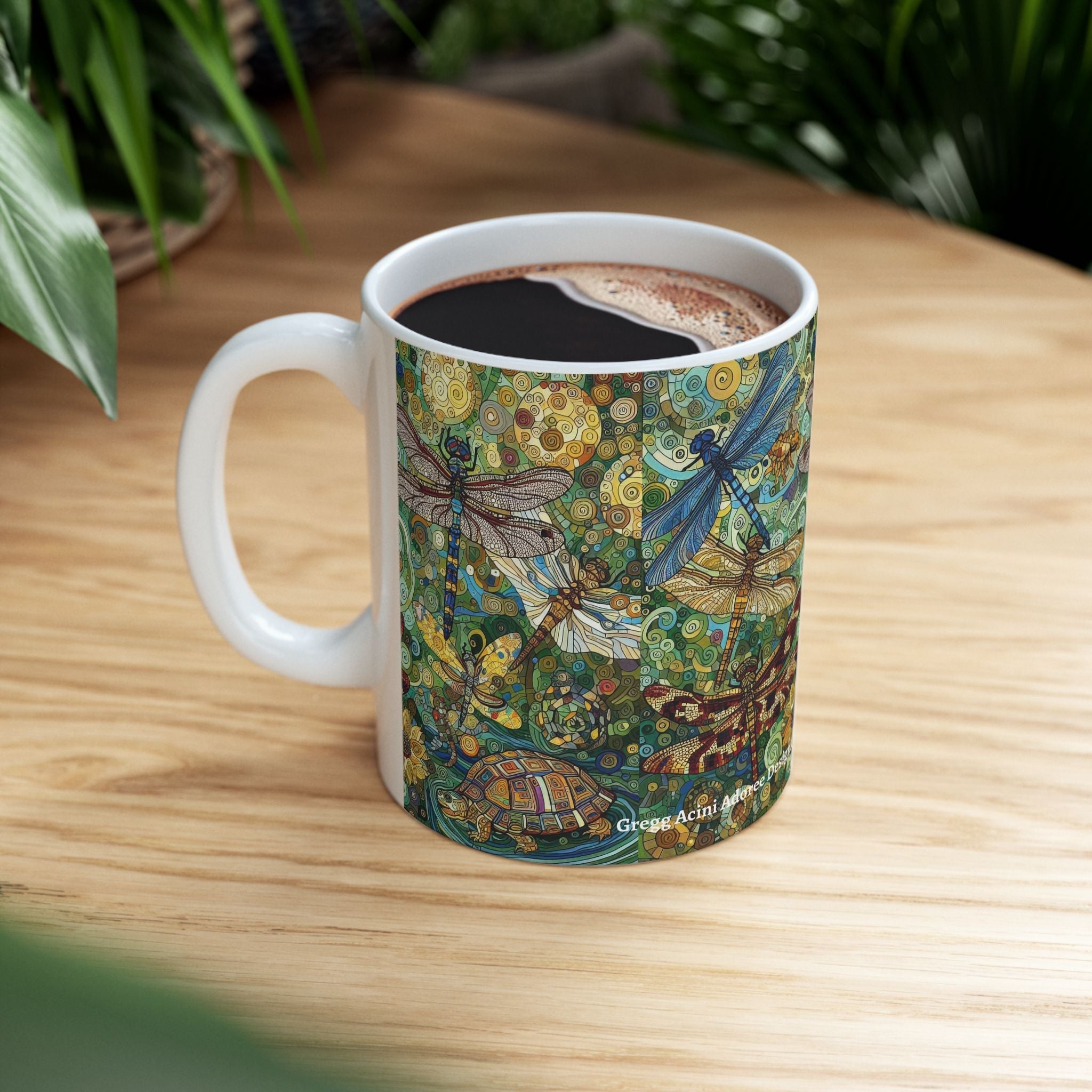 Dragonflies Ceramic Coffee Mug by Gregg Acini Adoree Designs - Gregg Acini Adoree Designs - Mug