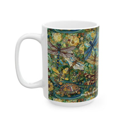 Dragonflies Ceramic Coffee Mug by Gregg Acini Adoree Designs - Gregg Acini Adoree Designs - Mug