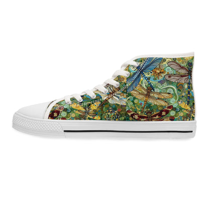 Dragonflies Colorful Nature - Inspired High Top Sneakers for Women - Gregg Acini Adoree Designs - Shoes