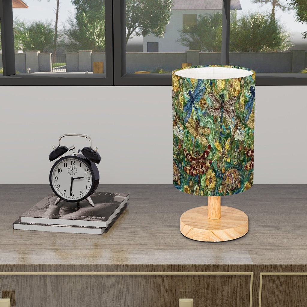 Dragonflies Cylindrical Table Lamp - Gregg Acini Adoree Designs - Lamp