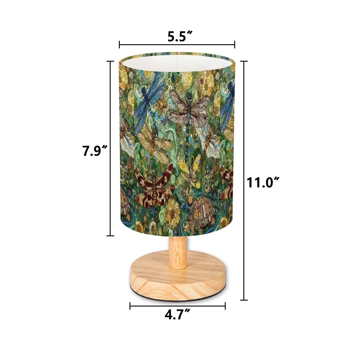 Dragonflies Cylindrical Table Lamp - Gregg Acini Adoree Designs - Lamp