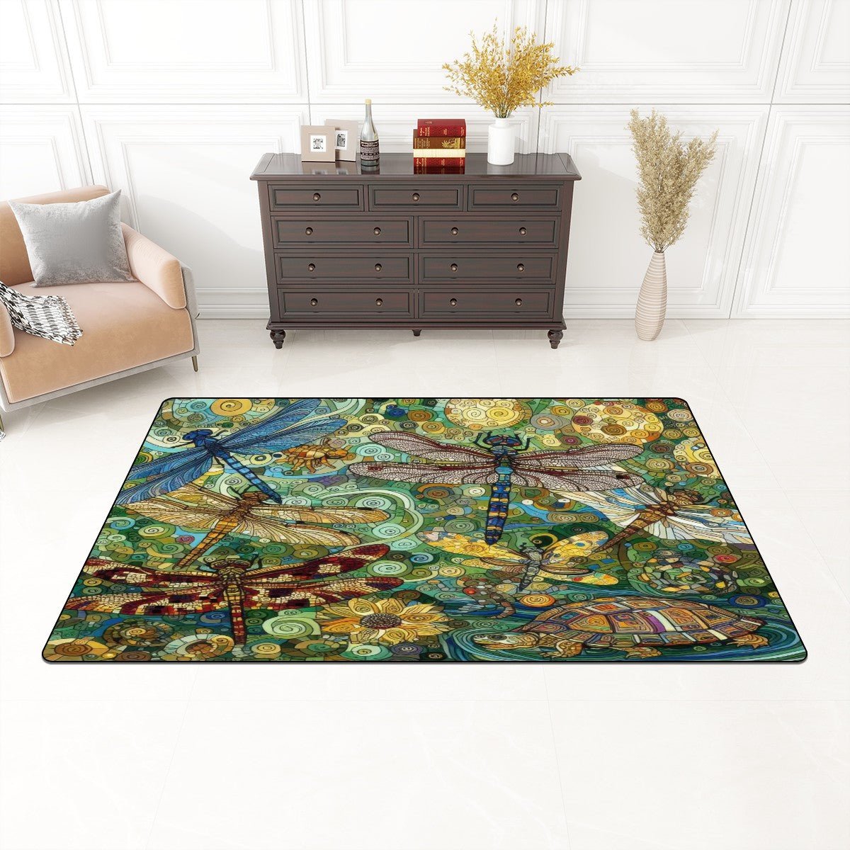 Dragonflies Flannel Non Slip Area Mat (Multiple Sizes) - Gregg Acini Adoree Designs - Rugs & Mats