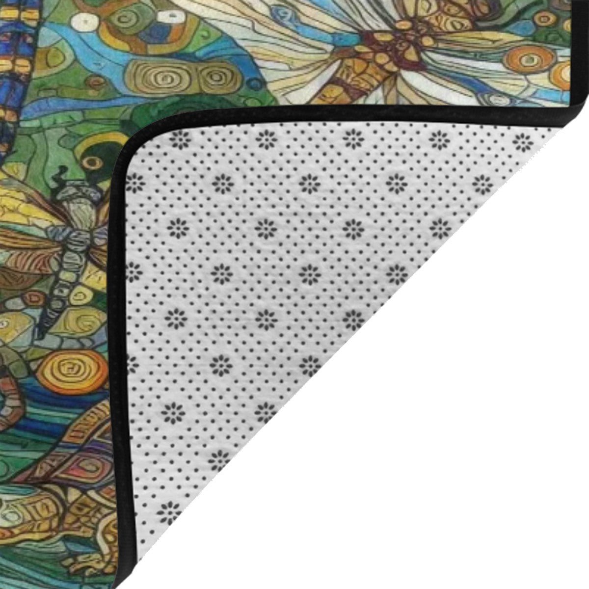 Dragonflies Flannel Non Slip Area Mat (Multiple Sizes) - Gregg Acini Adoree Designs - Rugs & Mats