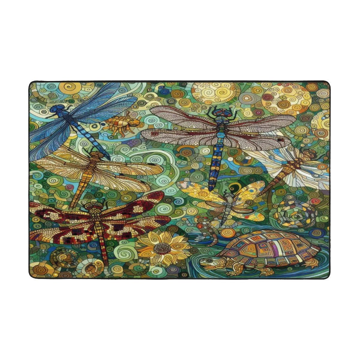 Dragonflies Flannel Non Slip Area Mat (Multiple Sizes) - Gregg Acini Adoree Designs - Rugs & Mats