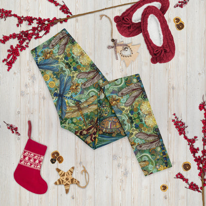Dragonflies Leggings (small mirrored pattern) - Gregg Acini Adoree Designs - Leggings