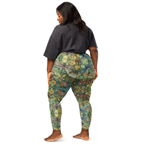 Dragonflies Leggings (small mirrored pattern) - Gregg Acini Adoree Designs - Leggings