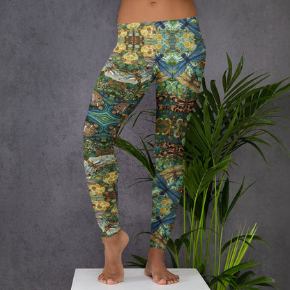 Dragonflies Leggings (small mirrored pattern) - Gregg Acini Adoree Designs - Leggings