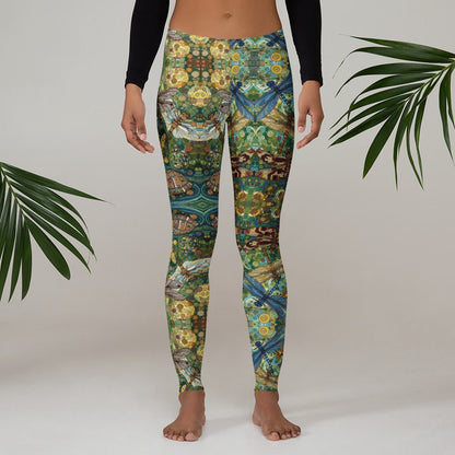 Dragonflies Leggings (small mirrored pattern) - Gregg Acini Adoree Designs - Leggings