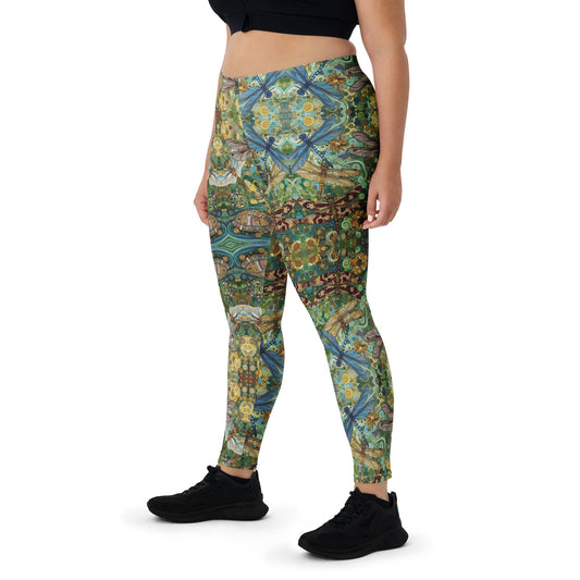 Dragonflies Leggings (small mirrored pattern) - Gregg Acini Adoree Designs - Leggings