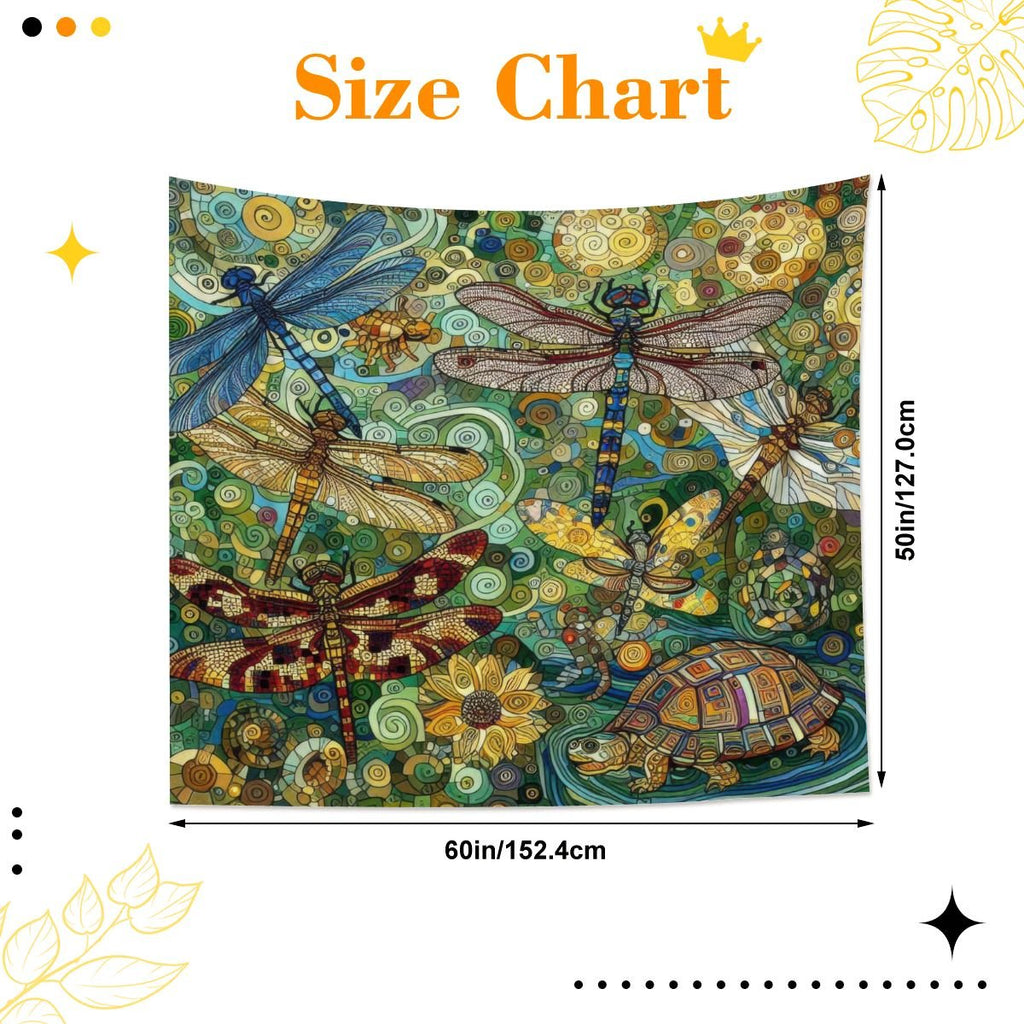 Dragonflies Lightweight Wall Tapestry (Fabric Wall Hanging - USA) - Gregg Acini Adoree Designs - Wall Coverings