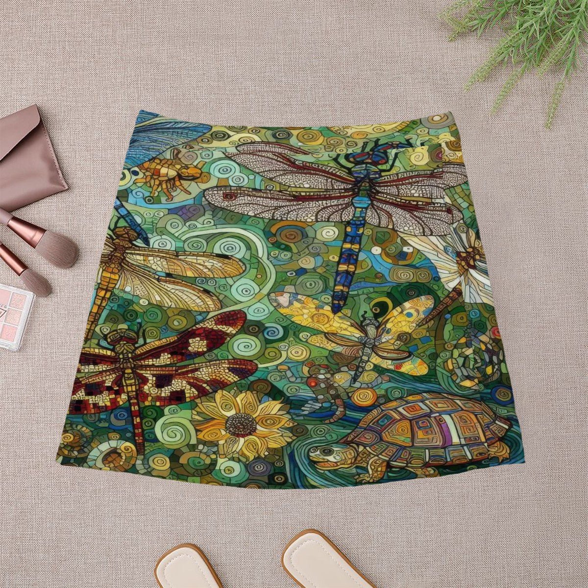 Dragonflies Mini Skirt - Gregg Acini Adoree Designs - Women's Skirts & Dresses