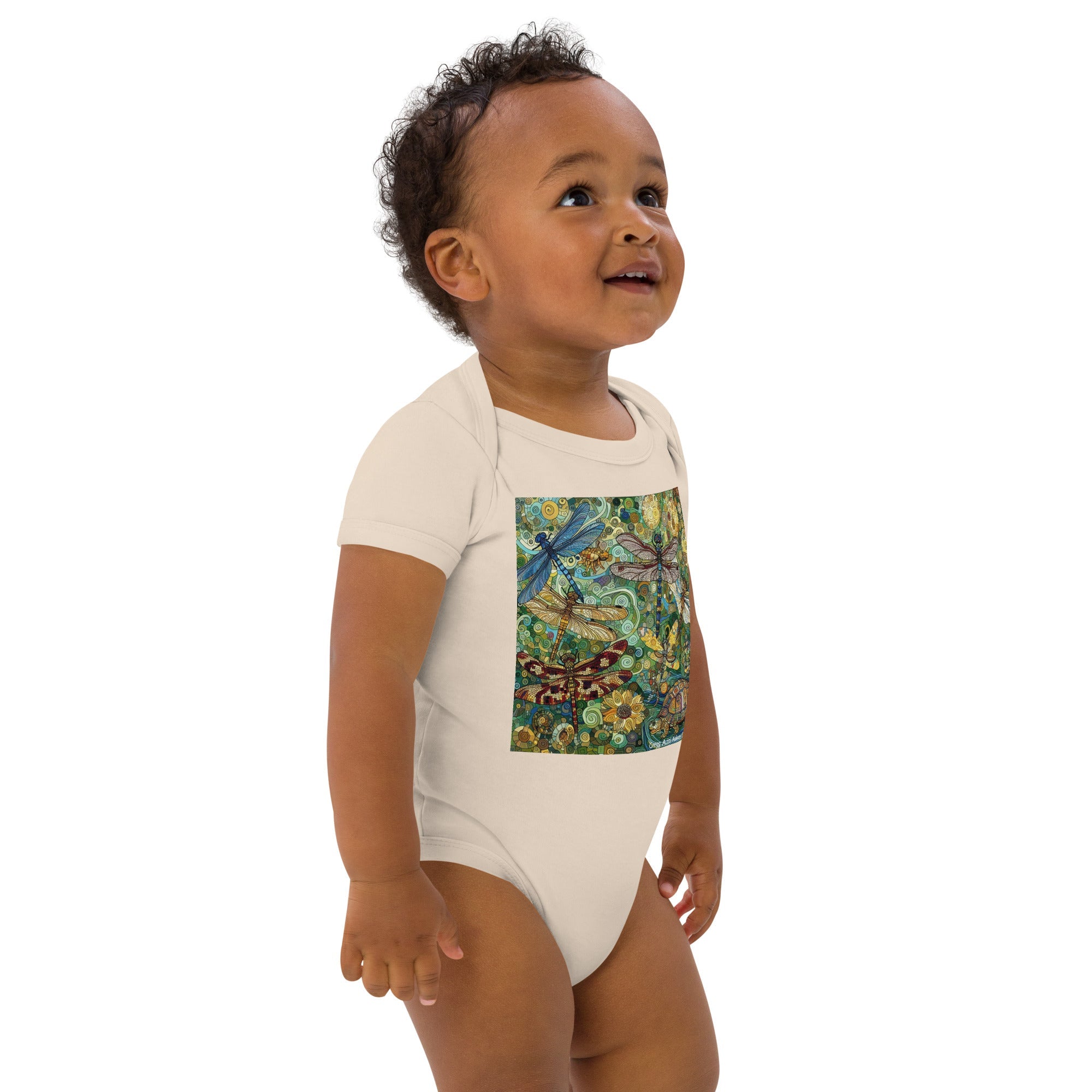 Dragonflies Organic cotton baby bodysuit - Gregg Acini Adoree Designs - Baby Bodysuit