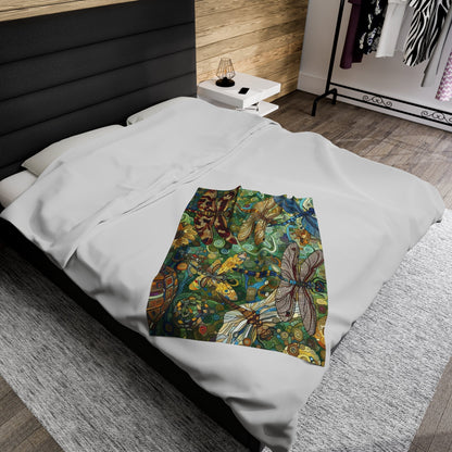 Dragonflies Plush Blanket by Gregg Acini Adoree Designs - Gregg Acini Adoree Designs - Blanket