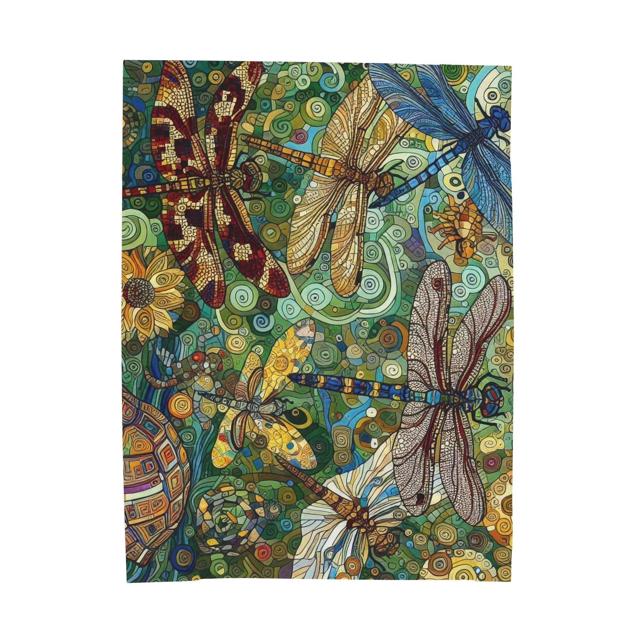 Dragonflies Plush Blanket by Gregg Acini Adoree Designs - Gregg Acini Adoree Designs - Blanket