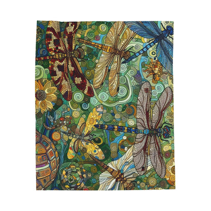 Dragonflies Plush Blanket by Gregg Acini Adoree Designs - Gregg Acini Adoree Designs - Blanket