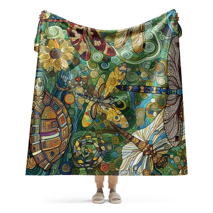 Dragonflies Sherpa blanket - Gregg Acini Adoree Designs -
