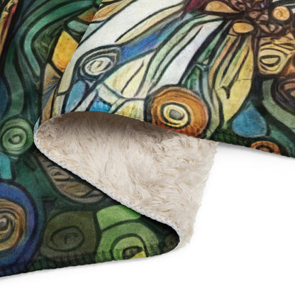 Dragonflies Sherpa blanket - Gregg Acini Adoree Designs -