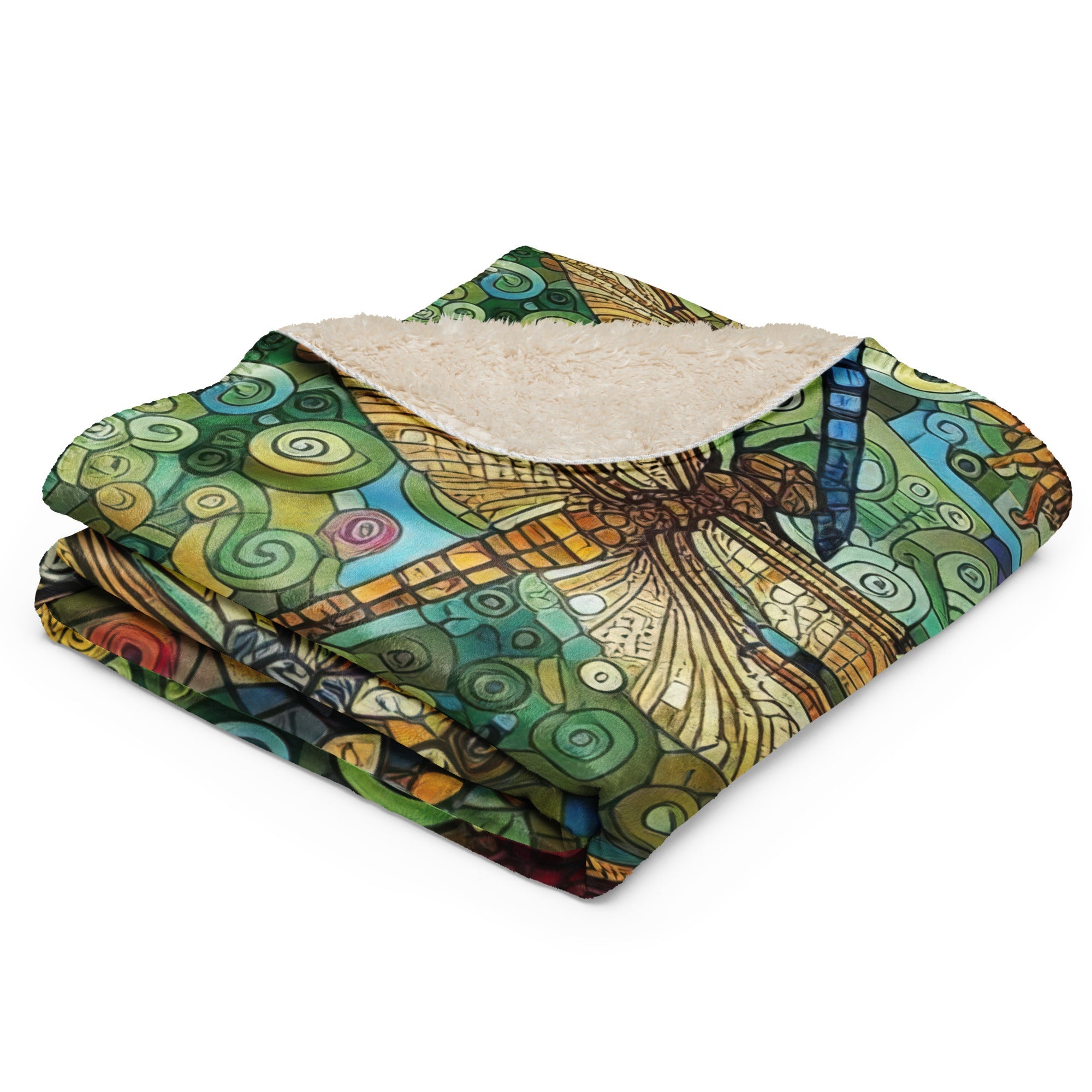 Dragonflies Sherpa blanket - Gregg Acini Adoree Designs -