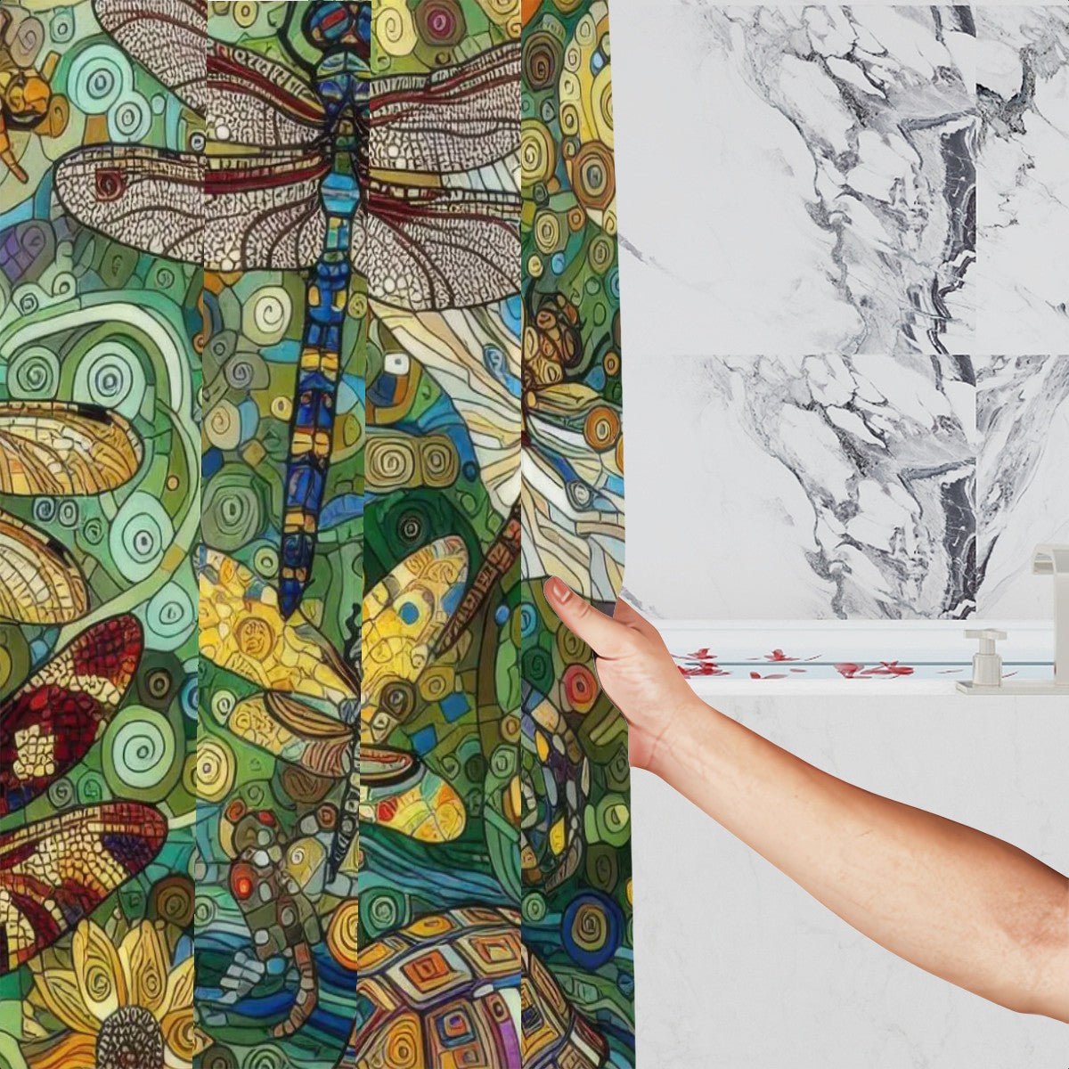 Dragonflies Shower Curtain - Gregg Acini Adoree Designs - shower curtain