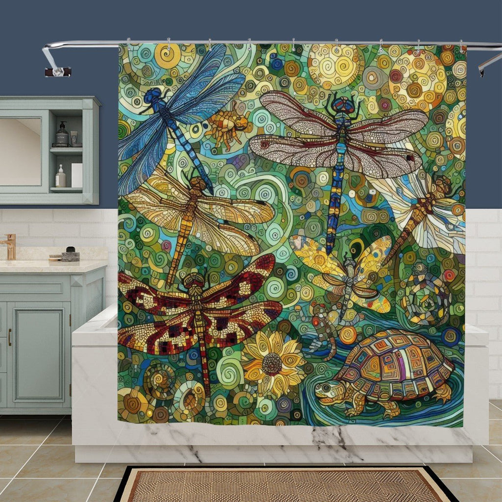 Dragonflies Shower Curtain - Gregg Acini Adoree Designs - shower curtain