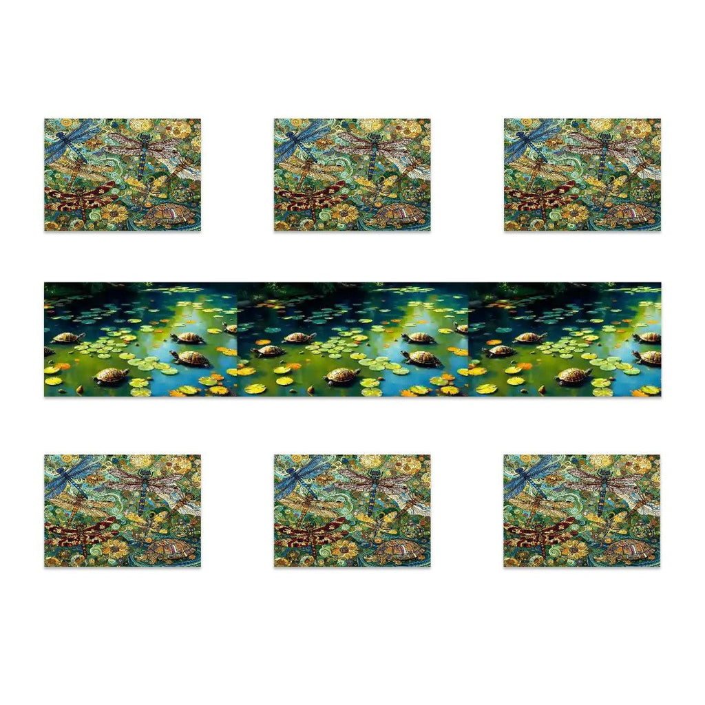Dragonflies Table Runner Placemat Set 7 Pieces - Gregg Acini Adoree Designs - Home Accessories