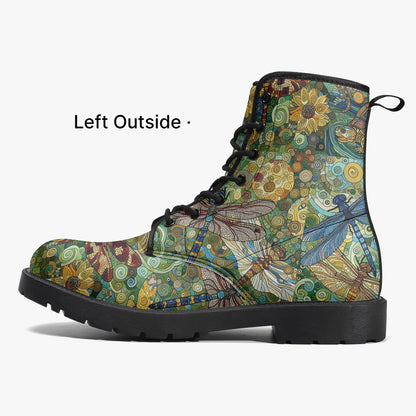 Dragonflies Trendy Leather Boots - Gregg Acini Adoree Designs - Boots