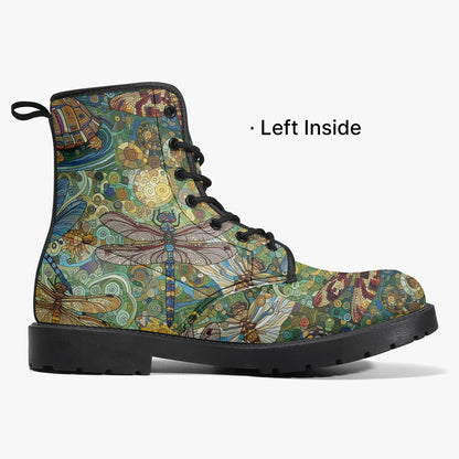 Dragonflies Trendy Leather Boots - Gregg Acini Adoree Designs - Boots