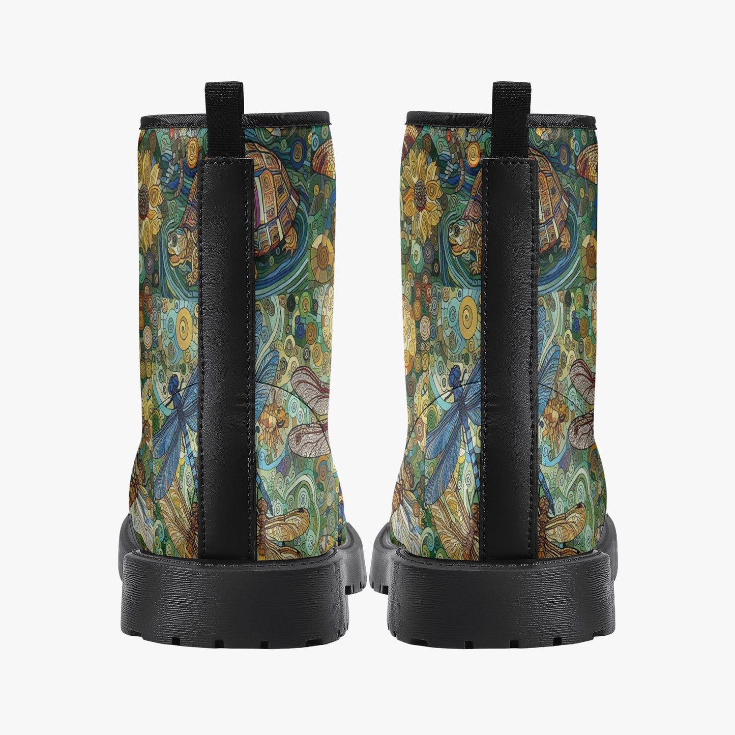 Dragonflies Trendy Leather Boots - Gregg Acini Adoree Designs - Boots