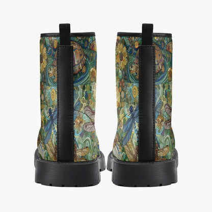 Dragonflies Trendy Leather Boots - Gregg Acini Adoree Designs - Boots