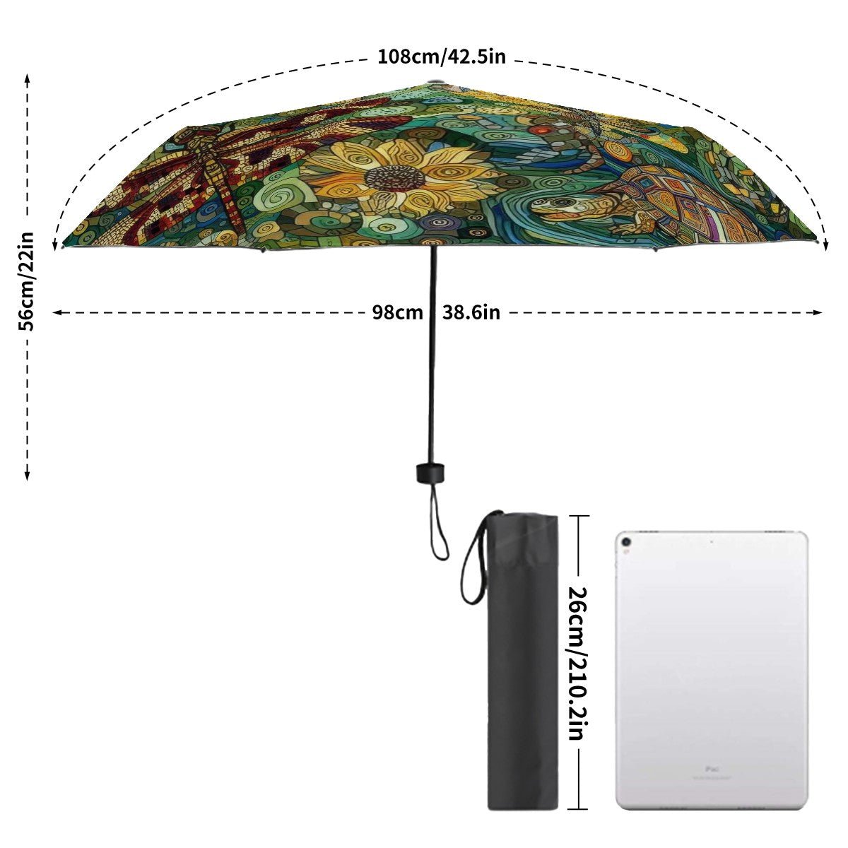 Dragonflies UV Protection Umbrella - Gregg Acini Adoree Designs - Umbrella