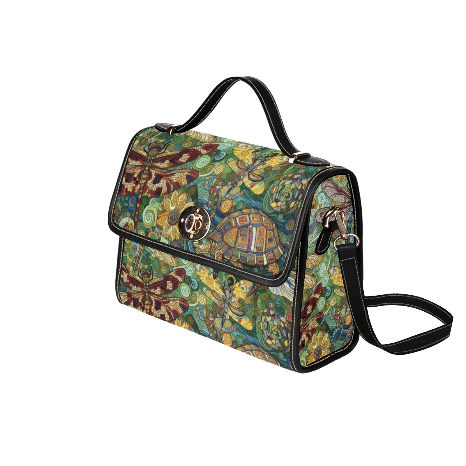 Dragonflies Waterproof Canvas Bag - Gregg Acini Adoree Designs - Satchel
