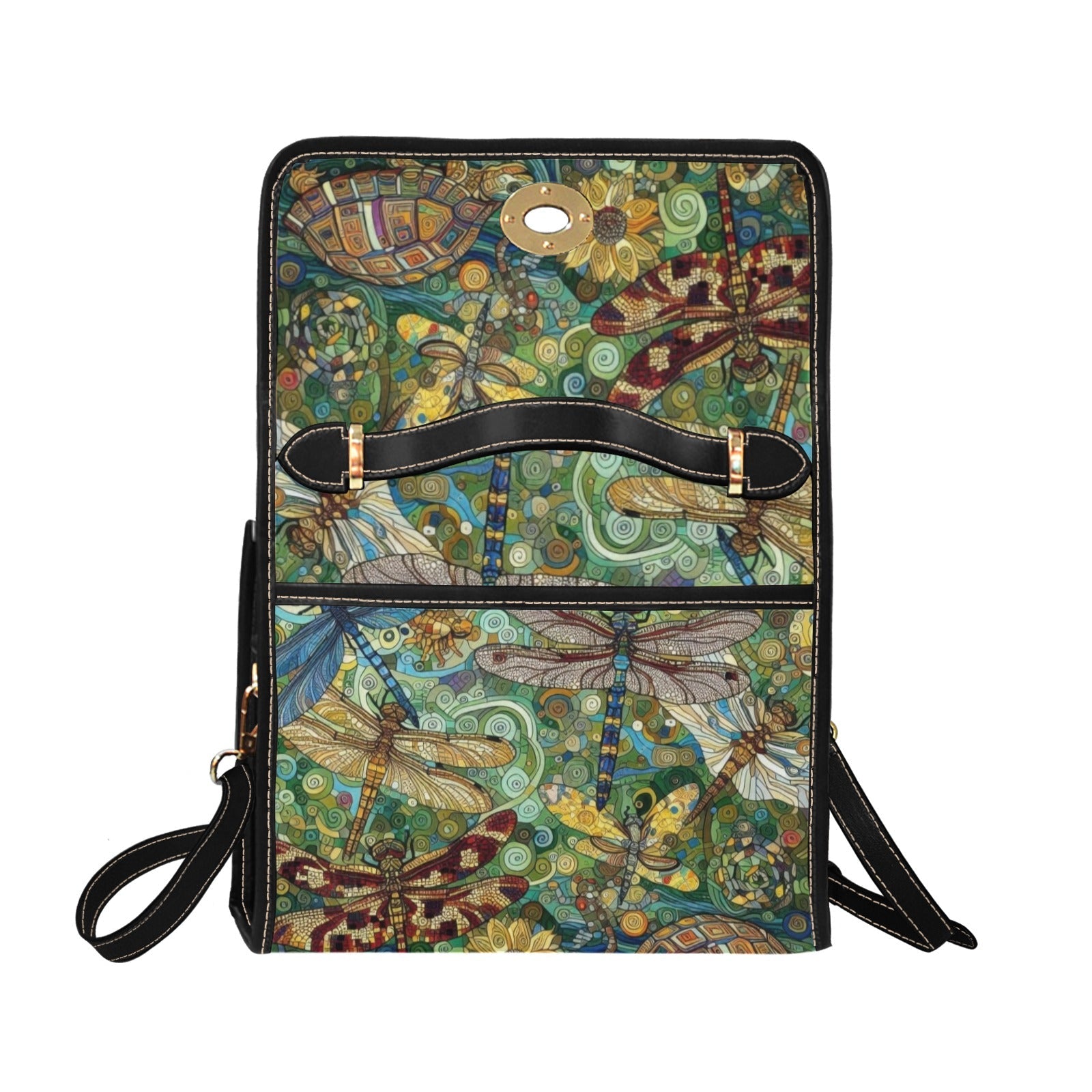 Dragonflies Waterproof Canvas Bag - Gregg Acini Adoree Designs - Satchel