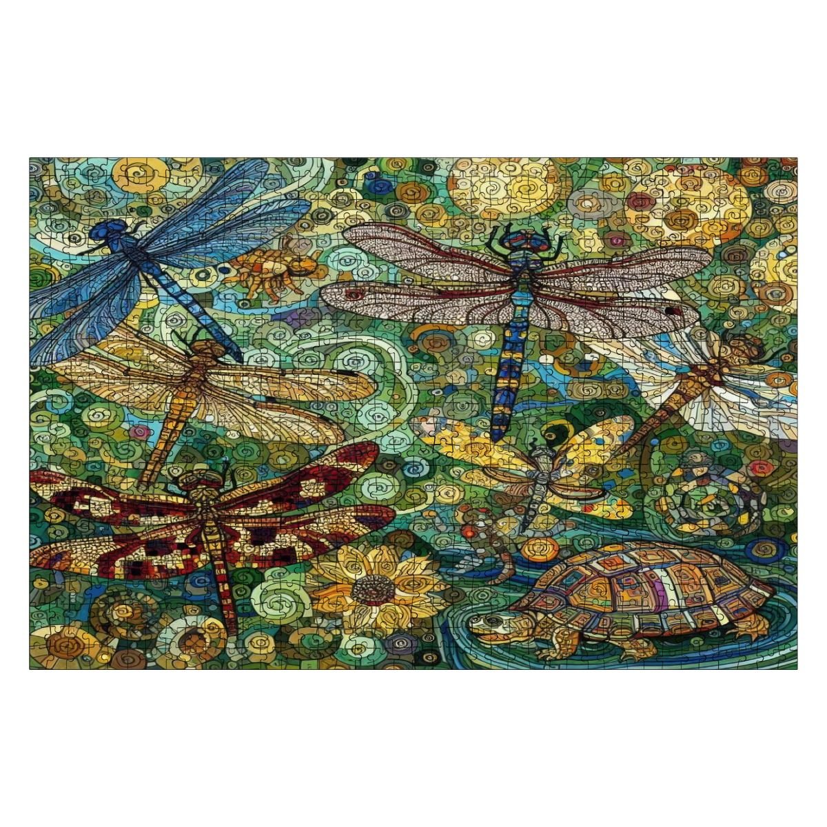 Dragonflies Wooden Jigsaw Puzzles 1000 pcs (Horizontal) - Gregg Acini Adoree Designs - Jigsaw Puzzle