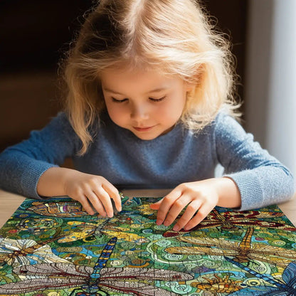 Dragonflies Wooden Jigsaw Puzzles 500 pcs - Gregg Acini Adoree Designs - Jigsaw Puzzle