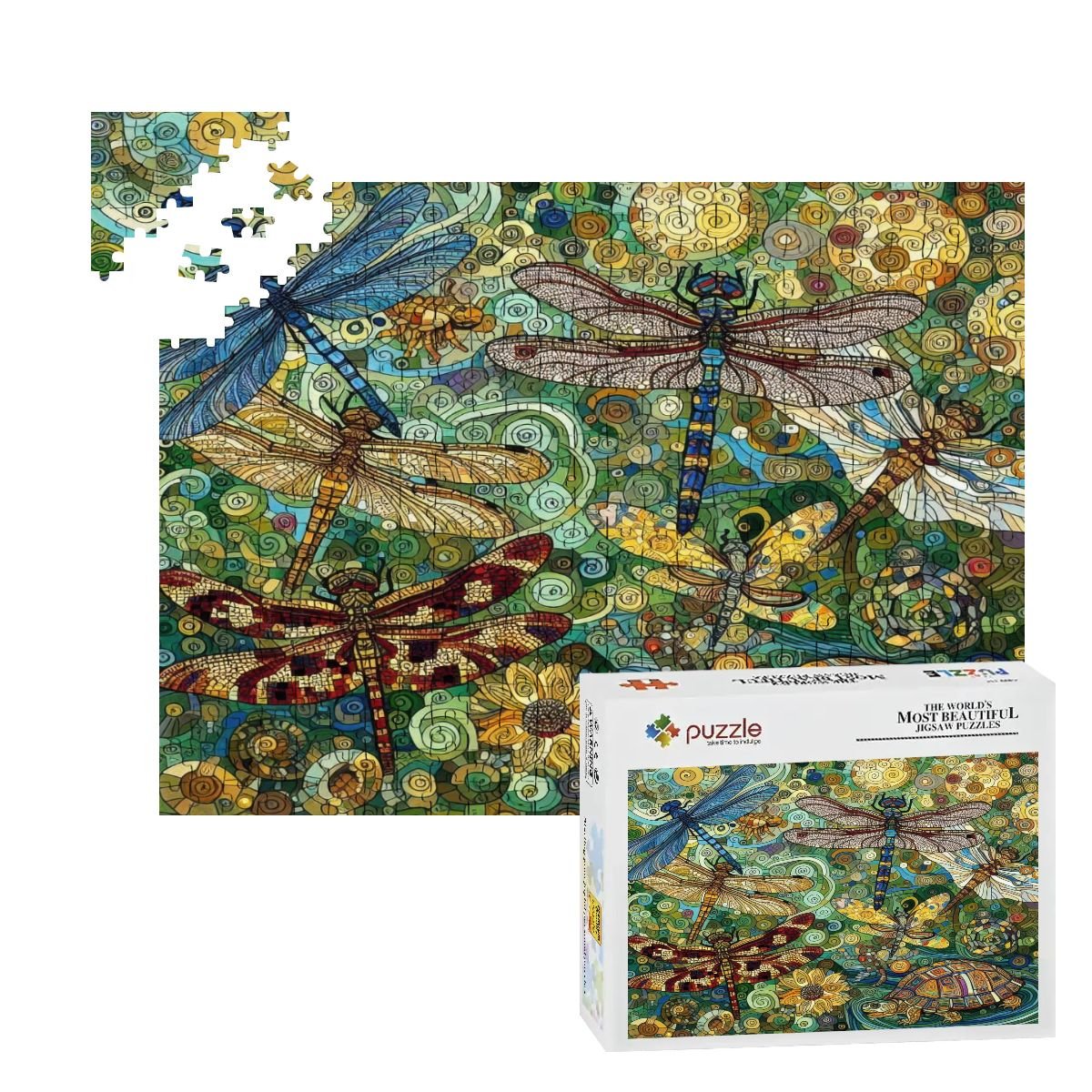 Dragonflies Wooden Jigsaw Puzzles 500 pcs - Gregg Acini Adoree Designs - Jigsaw Puzzle