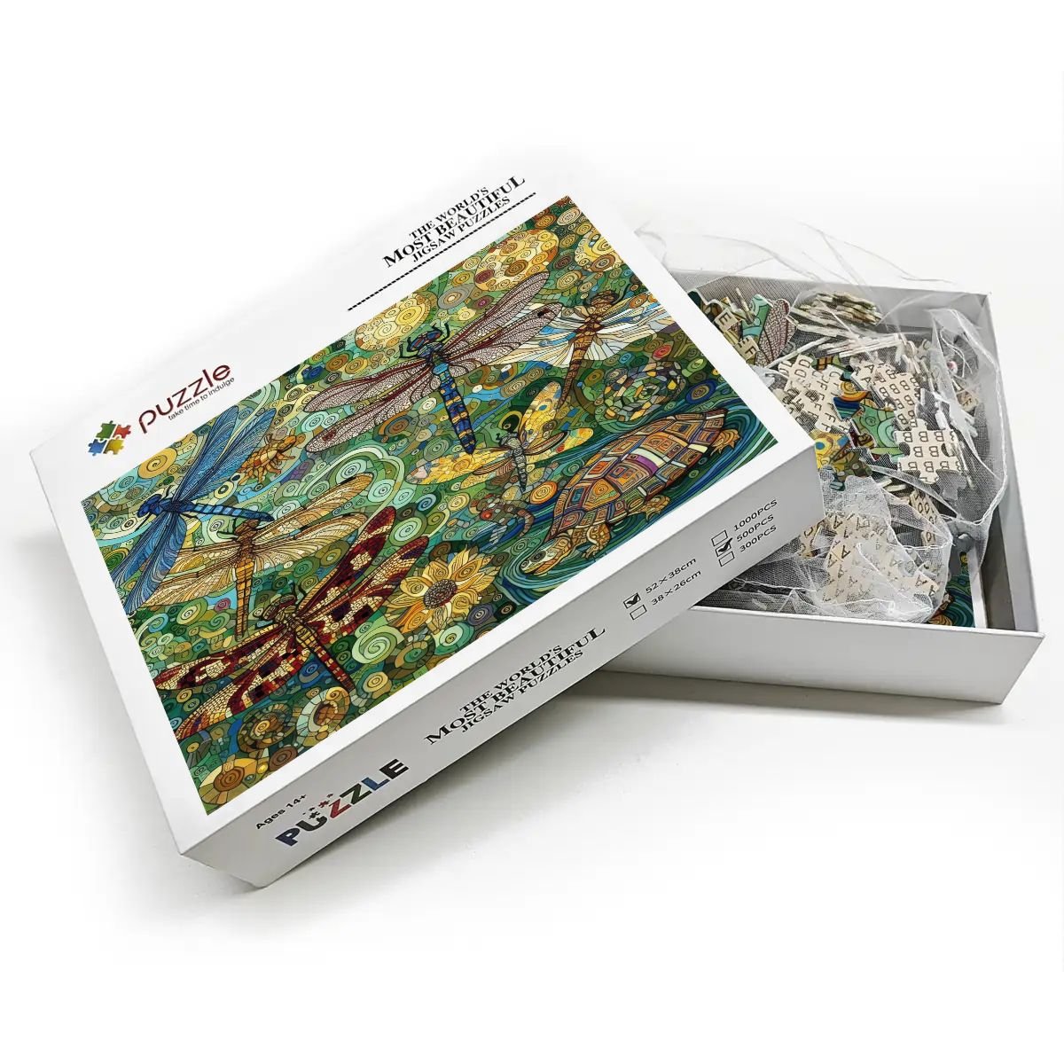 Dragonflies Wooden Jigsaw Puzzles 500 pcs - Gregg Acini Adoree Designs - Jigsaw Puzzle