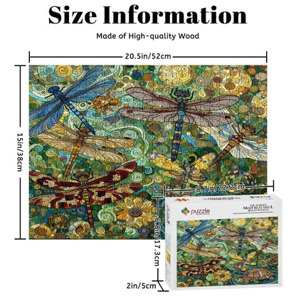 Dragonflies Wooden Jigsaw Puzzles 500 pcs - Gregg Acini Adoree Designs - Jigsaw Puzzle