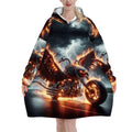 Eagle Motorcycle Adult Blanket Hoodie