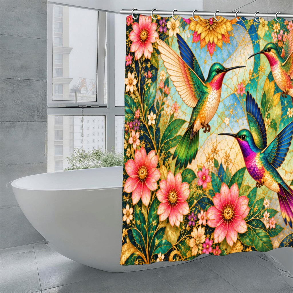 Garden of Gilded Wings Shower Curtain