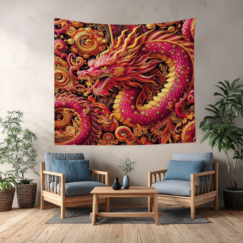 Crimson Dragon Tapestry (6:5) (Made in USA)