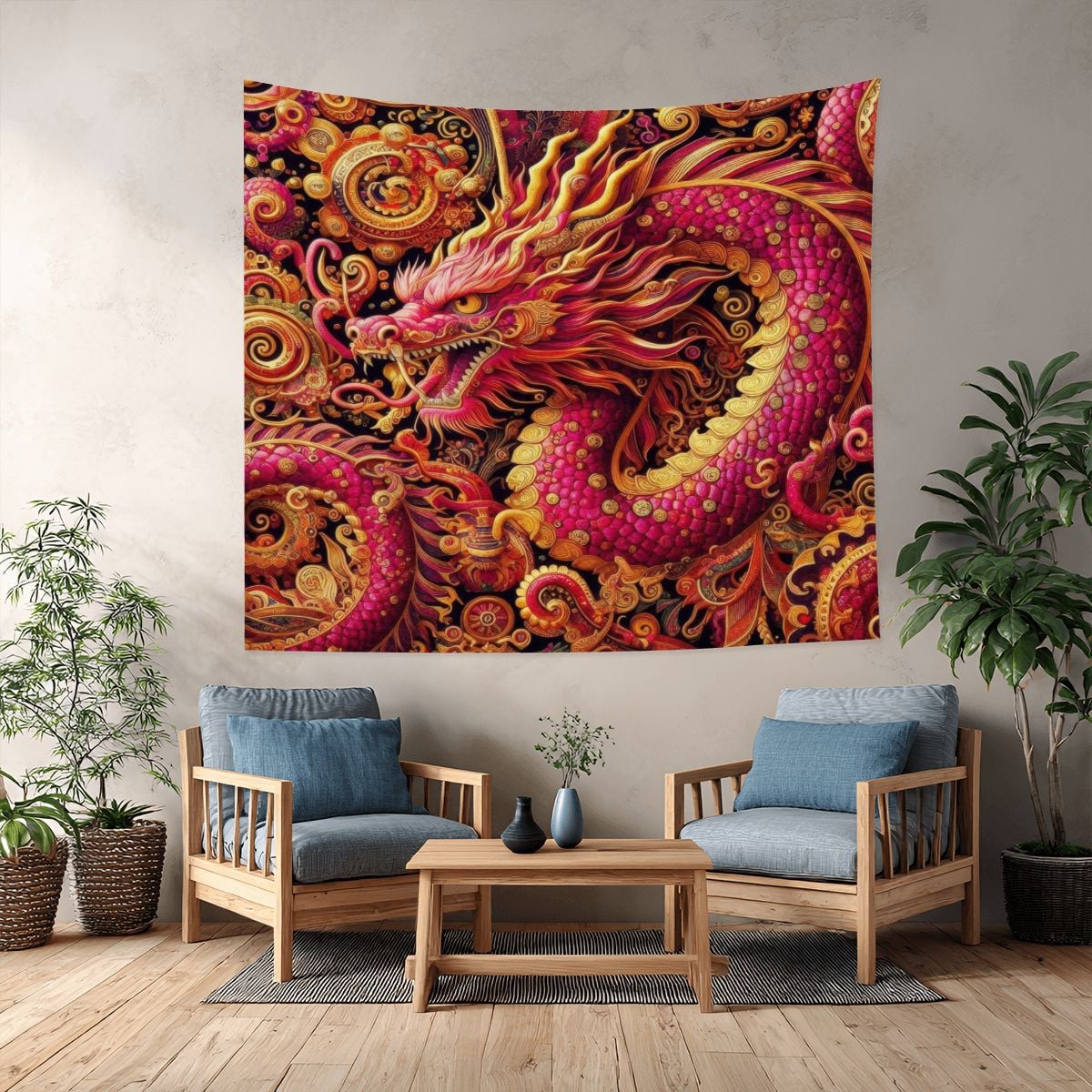 Crimson Dragon Tapestry (6:5) (Made in USA)